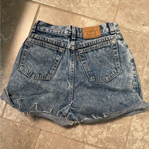 Levi's Blue Jean Shorts High-Waisted Vintage Style